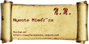 Nyeste Mimóza névjegykártya